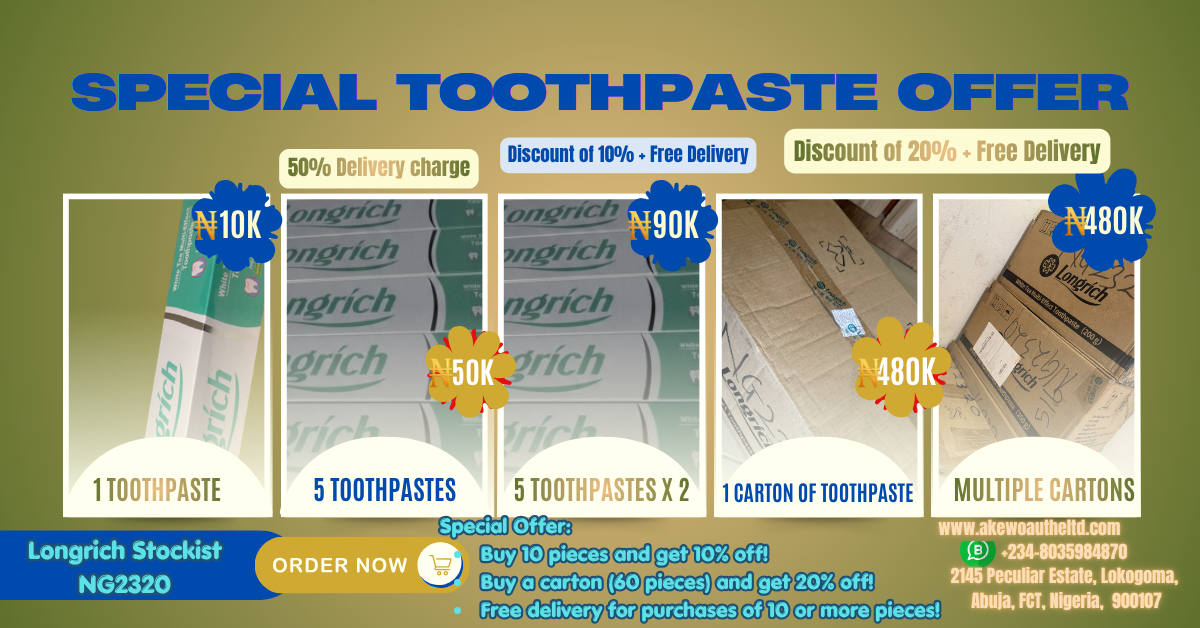Smile Brighter, Live Healthier with Longrich Toothpaste!